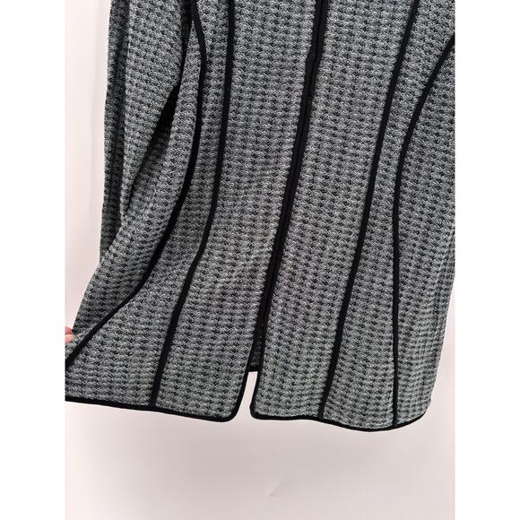 Exclusively Misook Knit Sweater Jacket Womens Large Blue Black Full Zip Cardigan - Picture 9 of 16